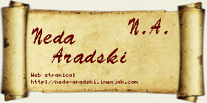 Neda Aradski vizit kartica